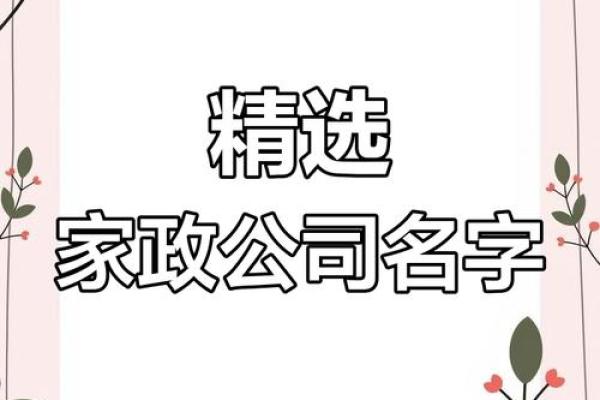 创意十足的家政公司名字大全推荐