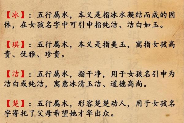 温柔水木元素女孩名字推荐