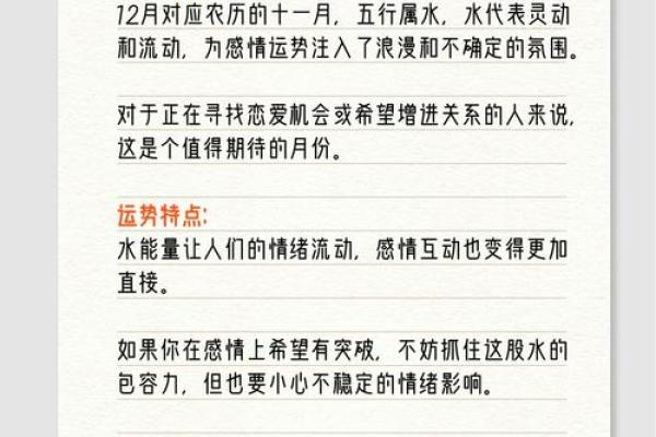 每个月的运势解析