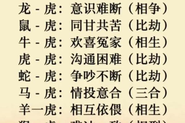 虎属相与哪些生肖最为相配，能带来和谐与幸运