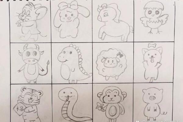 简单易学的十二生肖简笔画教程
