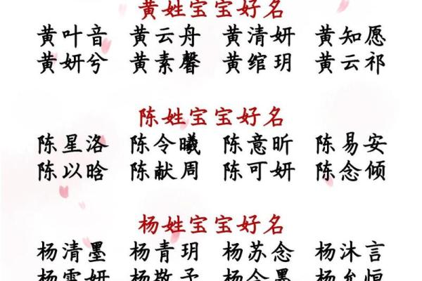 百家姓中的经典名字及其寓意