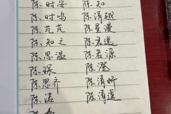陈姓男孩的名字选择技巧与寓意解析