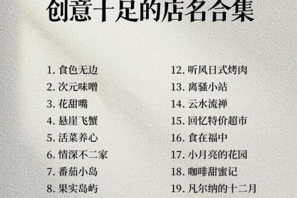 创意十足的中西餐厅名字设计灵感与推荐