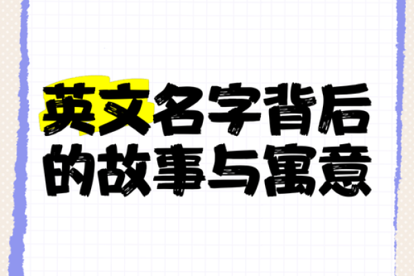 常见英文名字及其背后的文化意义