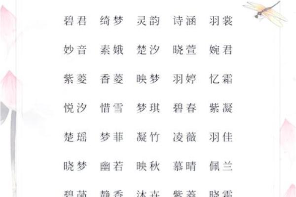 楚辞诗经灵感女孩名字推荐与解析