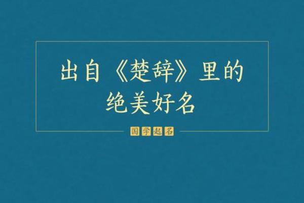 楚辞诗经灵感女孩名字推荐与解析