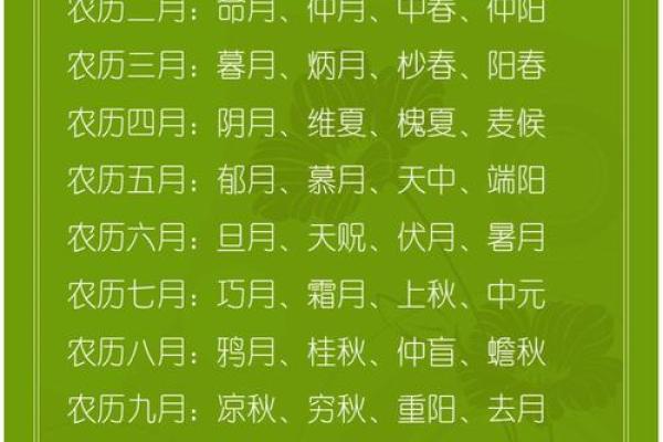 探索农历五月背后的不同别称