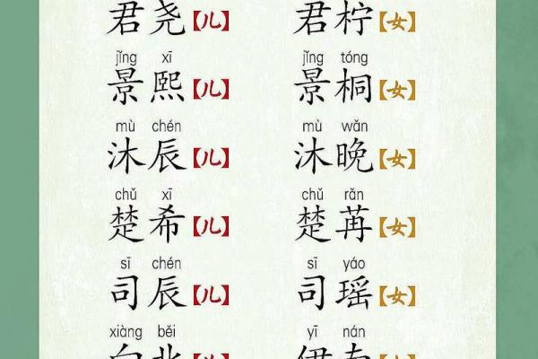 楚姓女孩起名宝典：独特而富有寓意的名字推荐