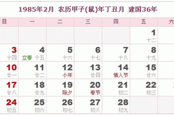 农历与阳历对照表揭秘