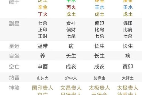 出生的纳音火命解读与运程分析