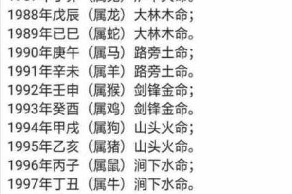 出生的五行命运分析