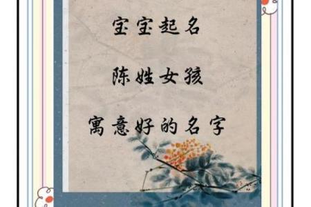 陈姓女孩名字的独特选择与文化背景
