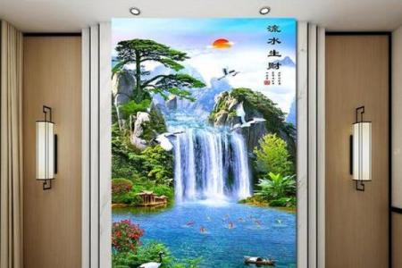 补水招财风水画打造家居财运聚集地