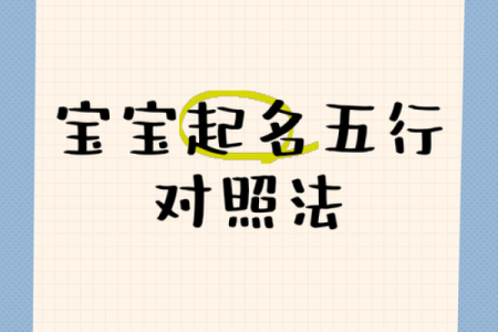宝宝起名字必知的文化与五行理论