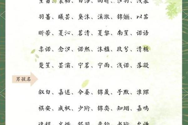 楚辞文化启蒙 男宝宝名字精选推荐