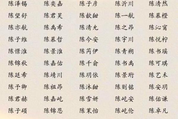 陈姓宝宝取名的最佳推荐与寓意解析