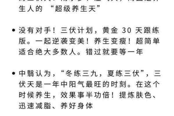 伏天必看入伏万年历带你穿越时空养生之旅