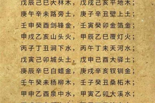 八字五行纳音的奥秘解析,让你轻松读懂命运密码 八字五行纳音的奥秘解析,让你轻松读懂命运密码