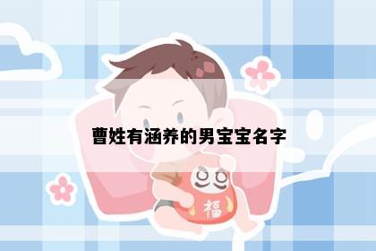 曹姓有涵养的男宝宝名字