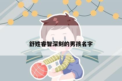 舒姓睿智深刻的男孩名字