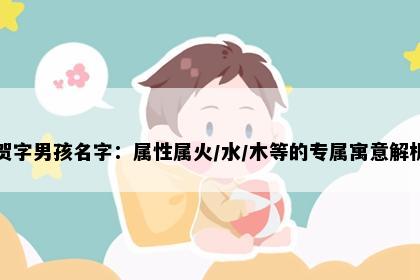 贺字男孩名字：属性属火/水/木等的专属寓意解析