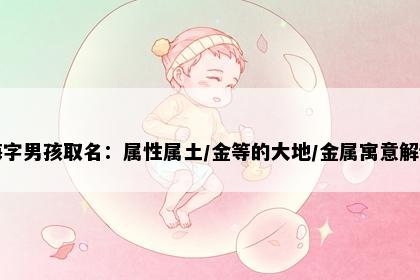 海字男孩取名：属性属土/金等的大地/金属寓意解读