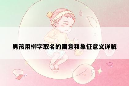 男孩用柳字取名的寓意和象征意义详解