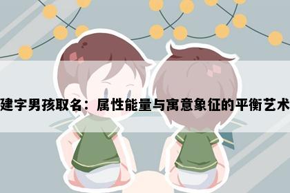 建字男孩取名：属性能量与寓意象征的平衡艺术