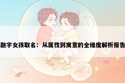 融字女孩取名：从属性到寓意的全维度解析报告