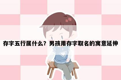 存字五行属什么？男孩用存字取名的寓意延伸