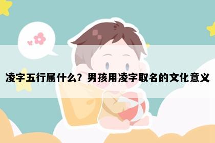凌字五行属什么？男孩用凌字取名的文化意义