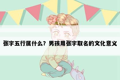 张字五行属什么？男孩用张字取名的文化意义