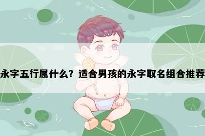 永字五行属什么？适合男孩的永字取名组合推荐