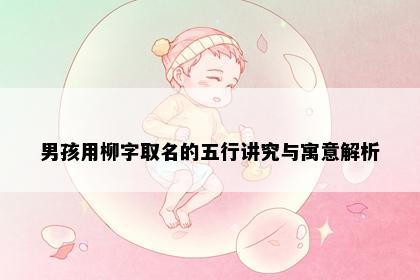 男孩用柳字取名的五行讲究与寓意解析