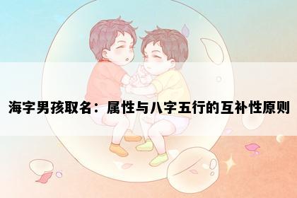 海字男孩取名：属性与八字五行的互补性原则